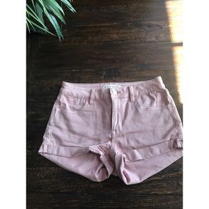 Bullhead pink super stretchy shorty shorts (26)